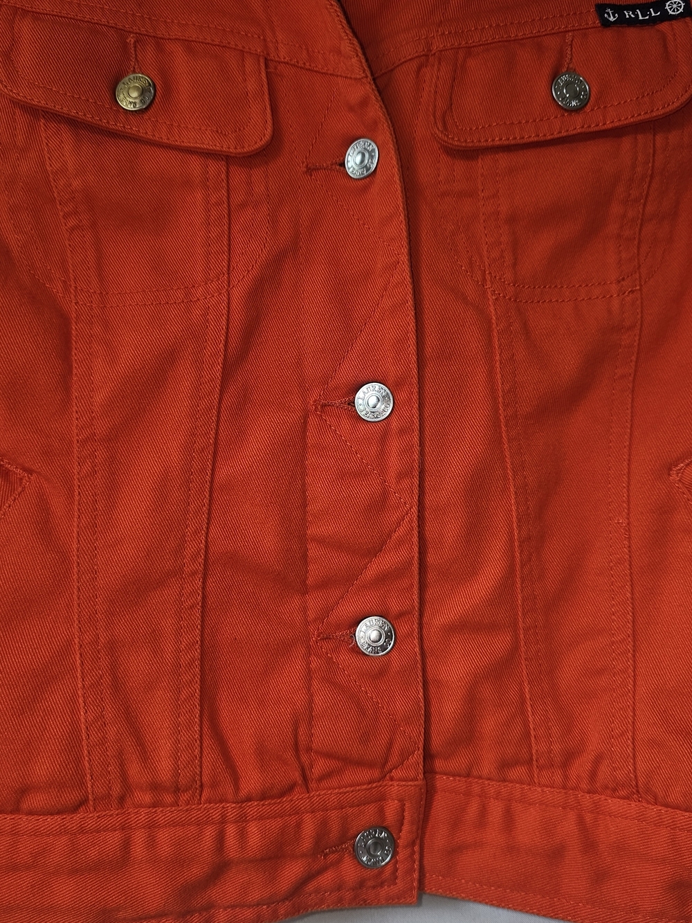 Ralph Lauren Bright Orange Denim Jacket - Women's - Picture 3 of 9